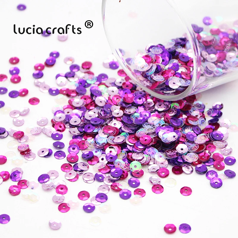 Lucia Crafts 20 г/лот 5 мм пайетки россыпью для шитья своими руками блестки одежды платья