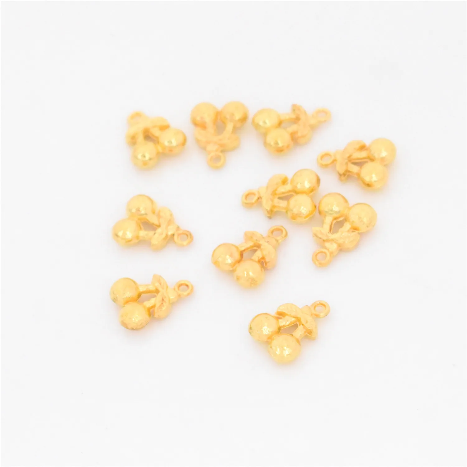 20 шт./лот 15x11x5 мм позолоченный кулон с очаровательной Вишенкой DIY ювелирные