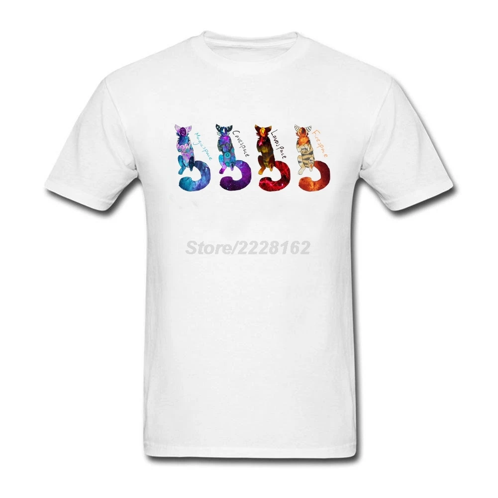 Мужская футболка с космическими кошками OTA дешевые и тонкие топы прорезями 90-х