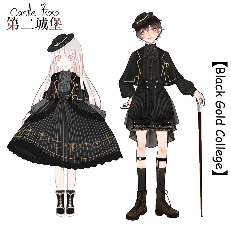 Черное платье Лолиты в готическом стиле оригинальный дизайн для мальчиков