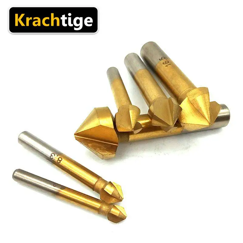 Сверлильная фреза с тройной канавкой 90 градусов титановым покрытием|countersink