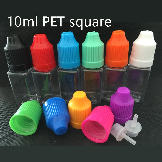 5 шт./лот 10 мл 30 пустой eJuice PET Квадратная бутылка eLiquid для вейпа eCigs атомайзер RDA