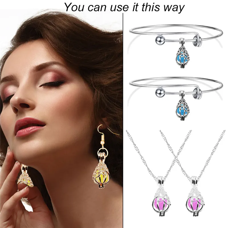 10 шт. разноцветные жемчужные подвески клетки медальон для ароматерапии капли