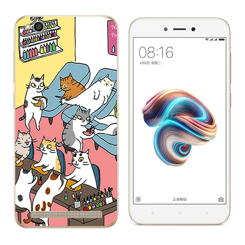 Soft Case for Xiaomi Redmi 5A 5.0 inch Back Cover Pine Printing Silicone Phone Clear 5 A Coque |