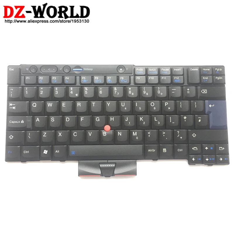 

New/Orig UK English Keyboard for Lenovo Thinkpad T400S T410S T420S T410 T420 T510 T520 W510 W520 X220 Tablet i Laptop 45N2170