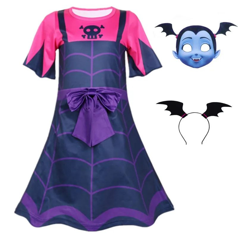 Новинка Платье для маленьких девочек Vampirina moana Vestidos Рождественский костюм