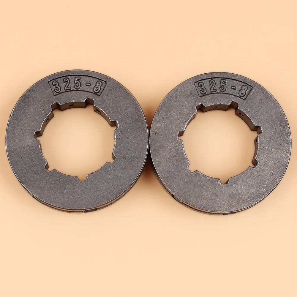 2Pcs .325 Pitch 8T Chain Drive Sprocket Rim Fit HUSQVARNA 339 346 351 353 357 359 362 372 545 550 555 560 Chainsaw