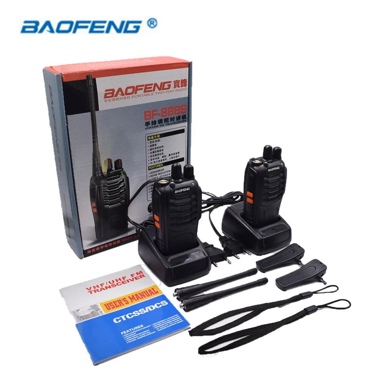 4 шт. Baofeng 888 s рация UHF 400-470 МГц коммуникатор передатчик BF-888S двухстороннее радио