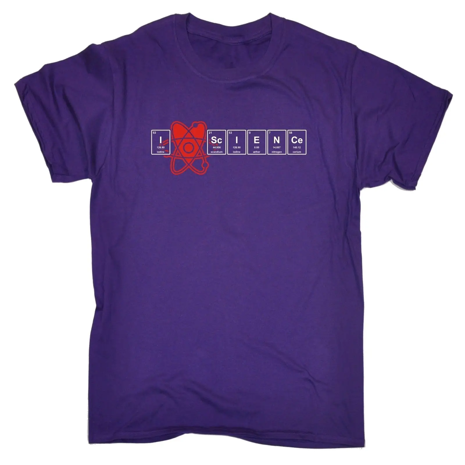 Футболка с надписью I Love Science Atom Biology Chemistry Teacher Nerd Geek подарок на день рождения