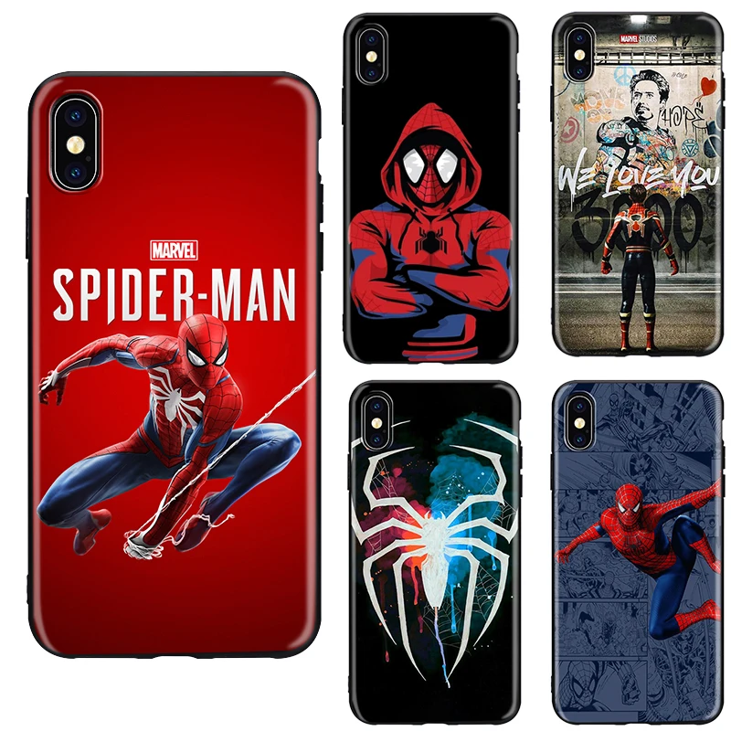 Marvel Супергерои Человек паук вдали от дома логотип мягкий Чехол для телефона из