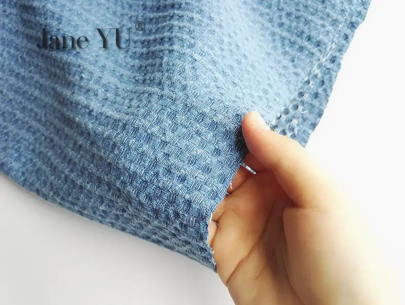 Имитация вязаного жаккарда вареная в воде фартук джинсовая ткань для обуви