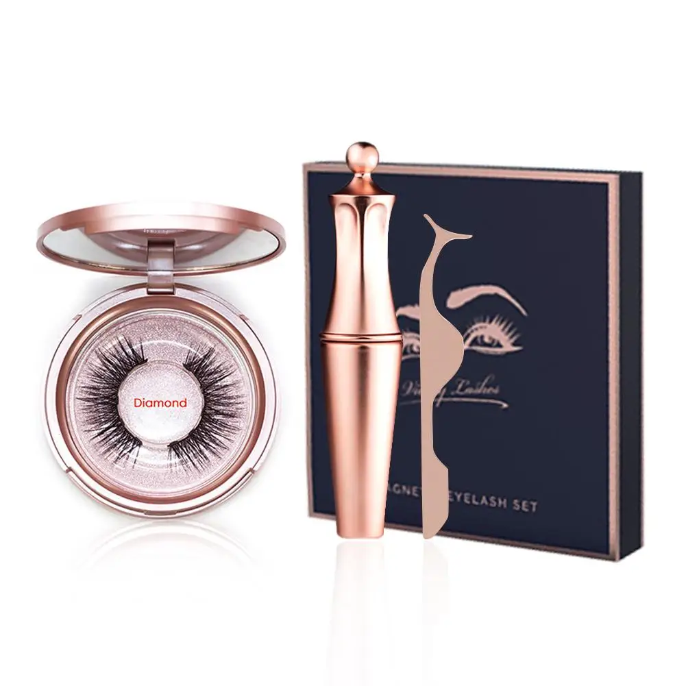 Жидкая подводка для глаз набор магнитных накладных ресниц и пинцетов