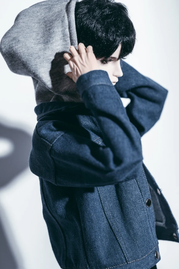 

BJD doll clothes hooded denim jacket jacket hat detachable 1/4 1/3 SD MSD SSDF Uncle doll accessories