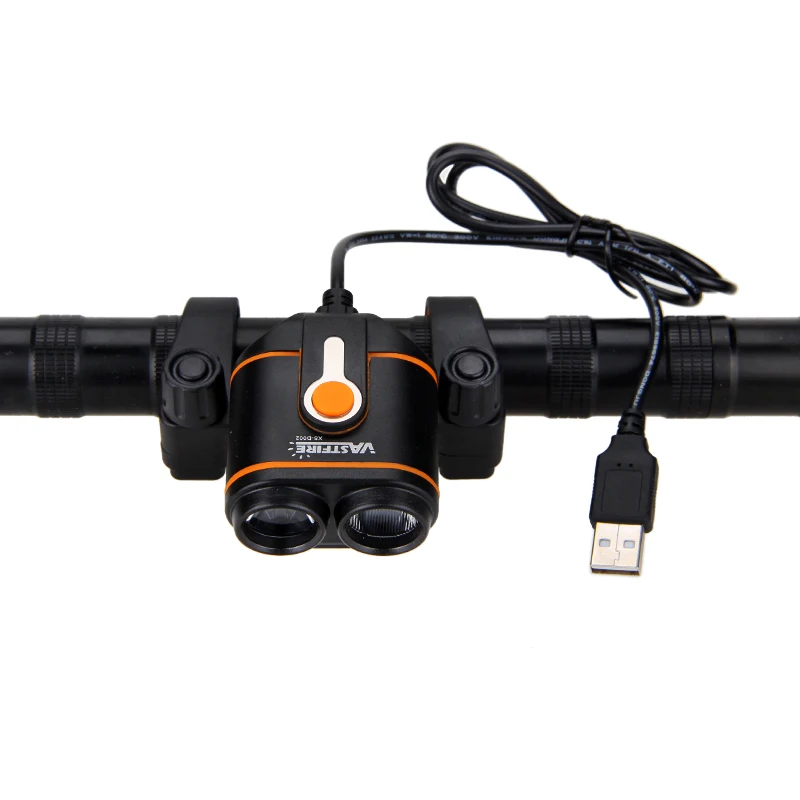 USB порт передний велосипедный головной светильник 1600LM 2XT6 светодиодный велосипедный светильник 4 режима велосипедная лампа Аксессуары для велосипеда