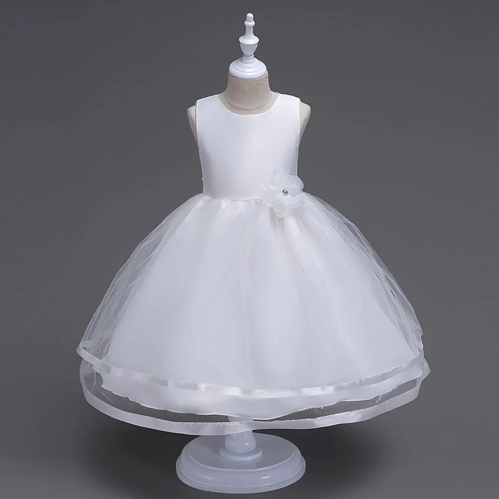 Flower Girl Dresses Ball Gown O-Neck Tulle with Bow Girls Prom Pageant First Communion Dress for Purple White Red | Тематическая