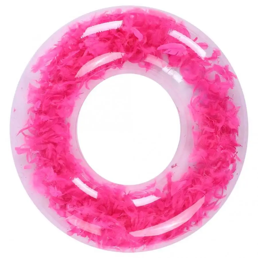 Прочное Кольцо для бассейна с перьями розовое надувное кольцо плавающее детей |