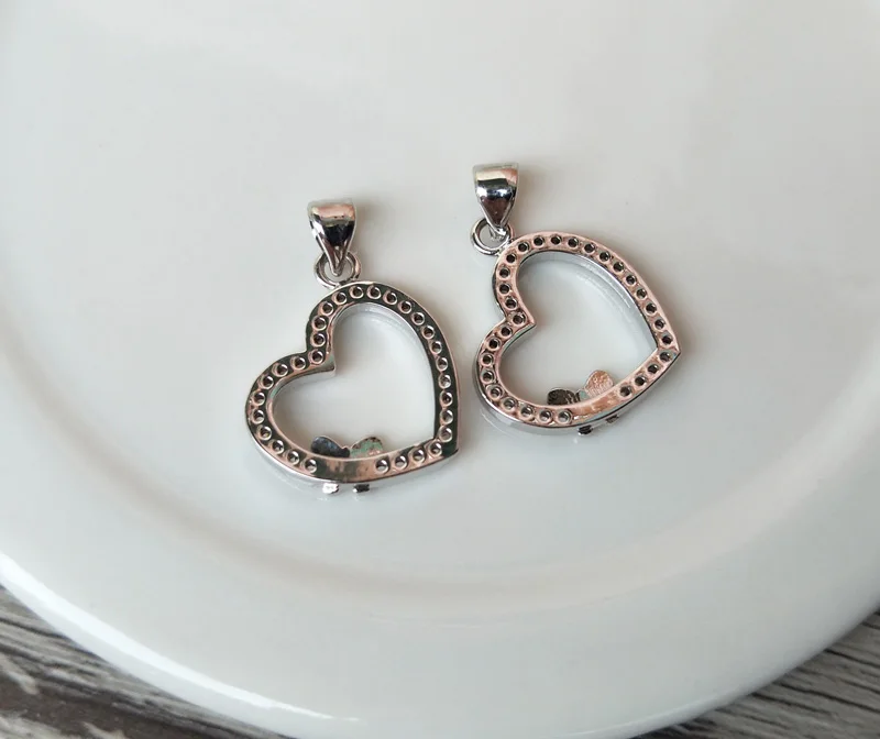 

10Pcs Tiny CZ crystal heart shaped Charm,CZ zircon Stone Micro pave Pendant,Jewelry Finding DIY necklace making P670
