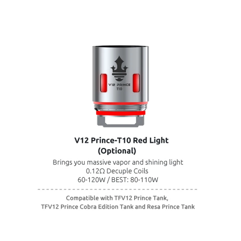 6 шт./лот SMOK TFV12 принц катушки V12 РБА Q4 M4 X6 T10 сетчатый ремешок Core Fit для танк