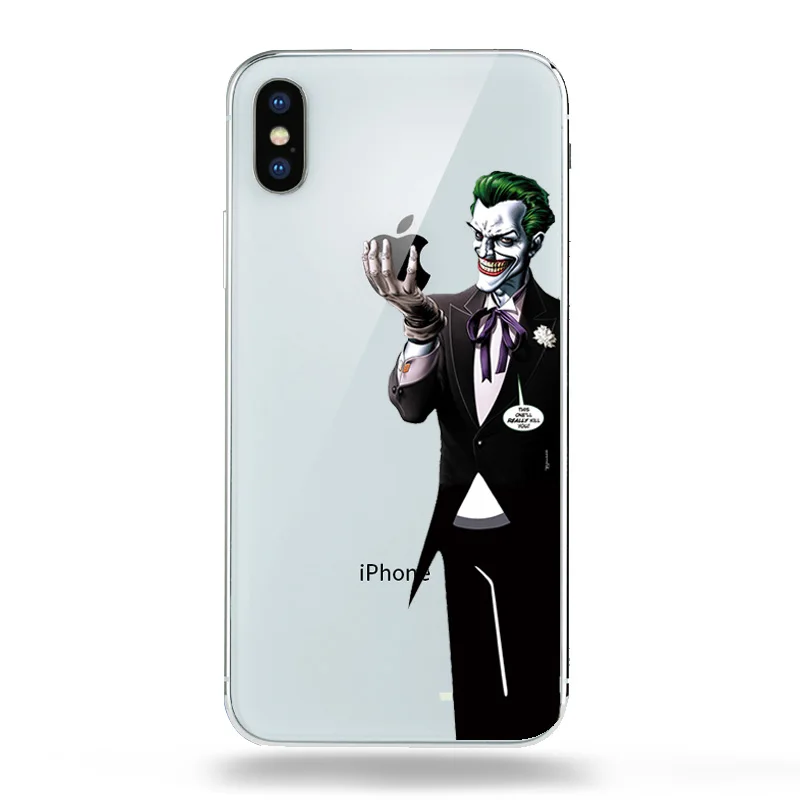 Clown Милые белоснежные маленькие Русалочки из мягкого ТПУ чехлы для телефонов iPhone XS MAX XR X 10 8 7 6s Plus креативный чехол с логотипом Патрик звезда - Цвет: Clown