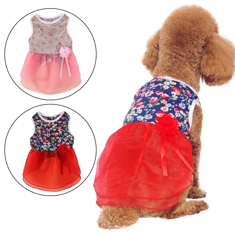 Милая одежда для милых питомцев щенков собак короткое платье с юбкой Roupa Cachorro Vestido