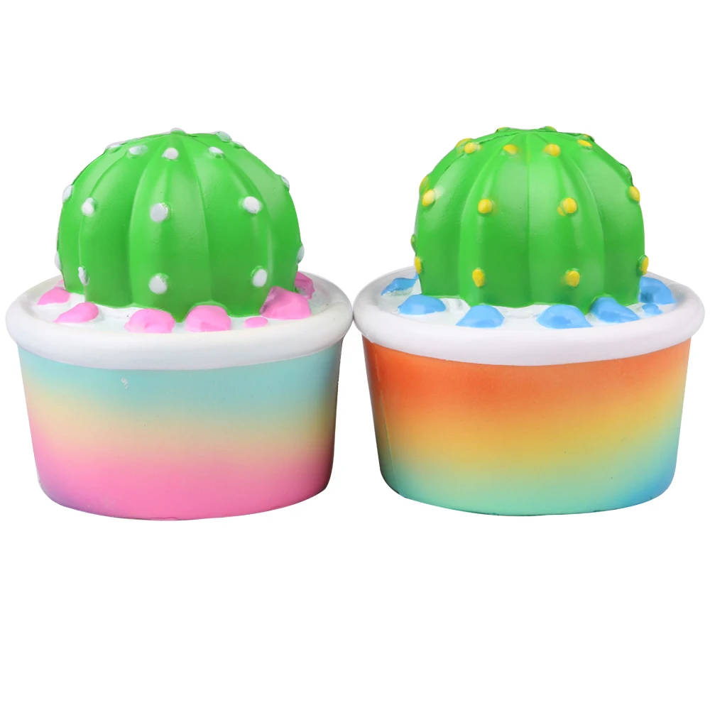 Kawaii Сжимаемый гигантский кактус горшечные растения медленно растет уменьшить