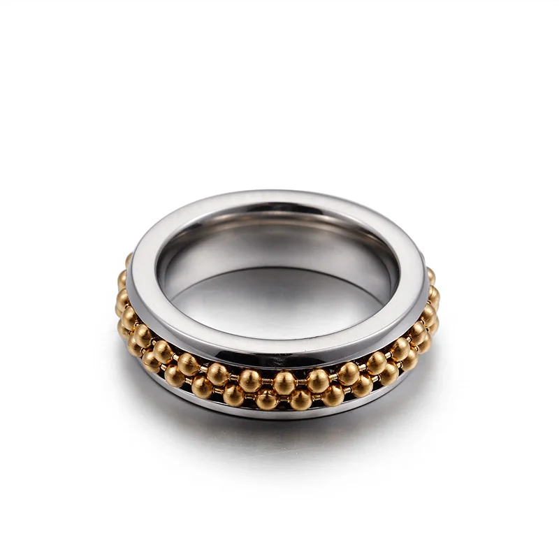 KALEN, высокое качество, нержавеющая сталь, Bague Femme, золото и серебро, кольца на палец для женщин, два звеньев, мяч, Anillos Mujer, ювелирные изделия#6~#10