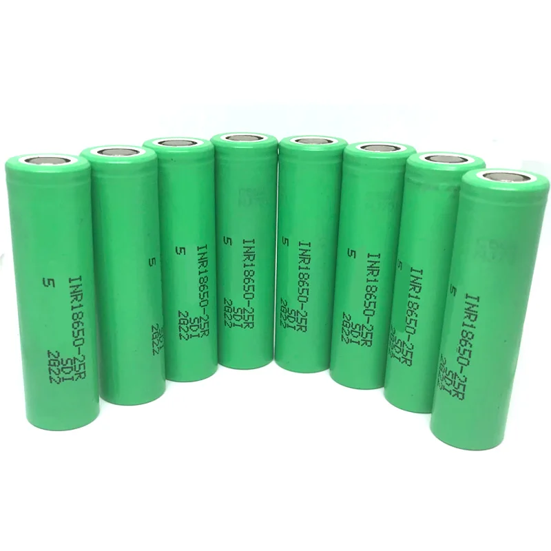 8pcs Оригинальные разрядные литиевые батареи INR18650 25R для samsung 3,6 V аккумуляторные батареи фонарик электронная сигарета - Цвет: 8pcs