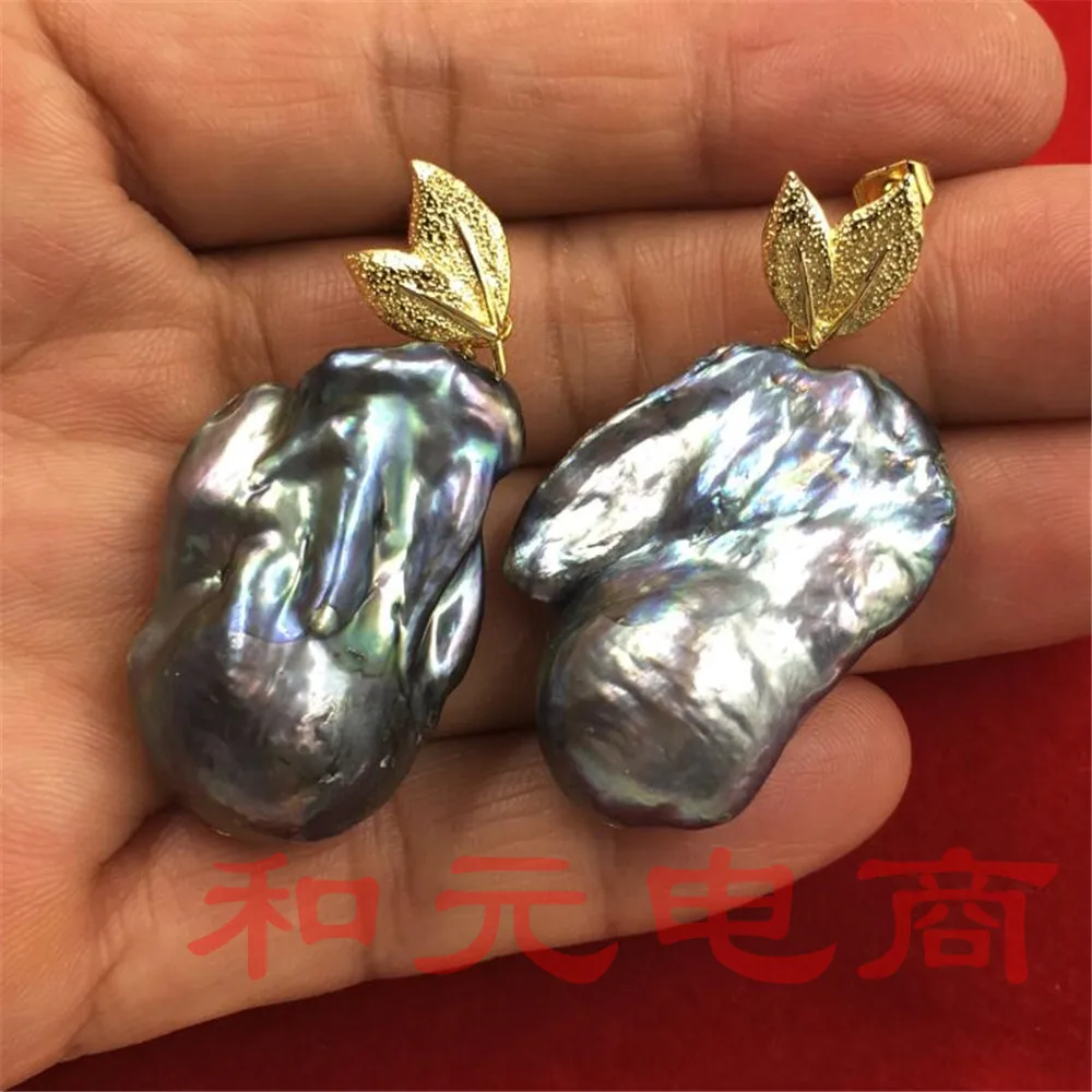 AAA dangler Loose Mesmerizing 20-25 мм огромный барокко Южный серьги с морским жемчугом DIY Золотая вечерние Ручной Работы Роскошный Благородный Великолепный