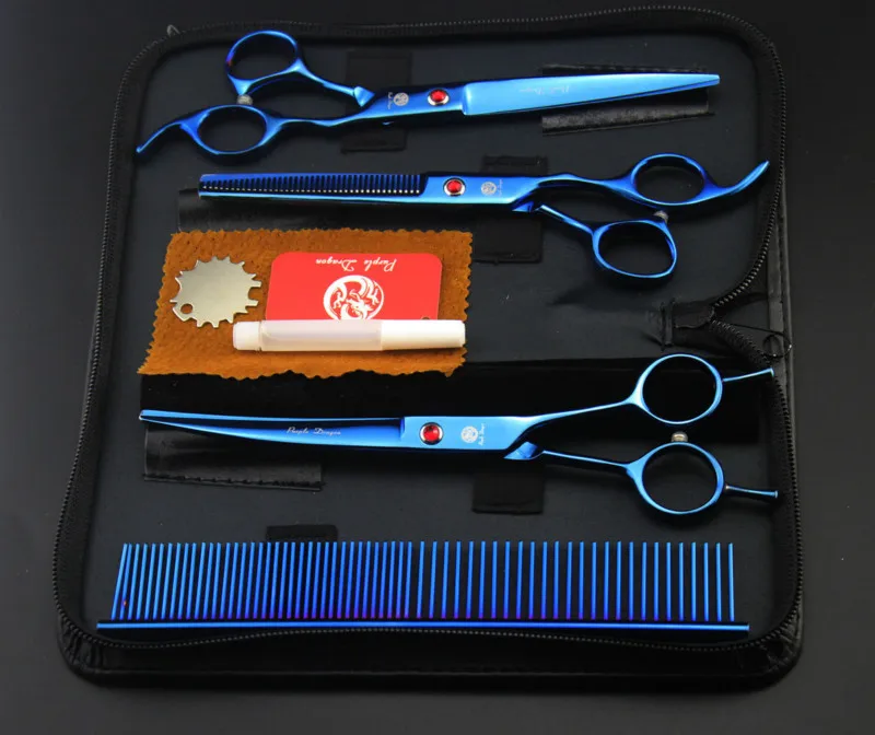 Бренд 7 дюймов набор ножниц для груминга домашних животных профессиональные