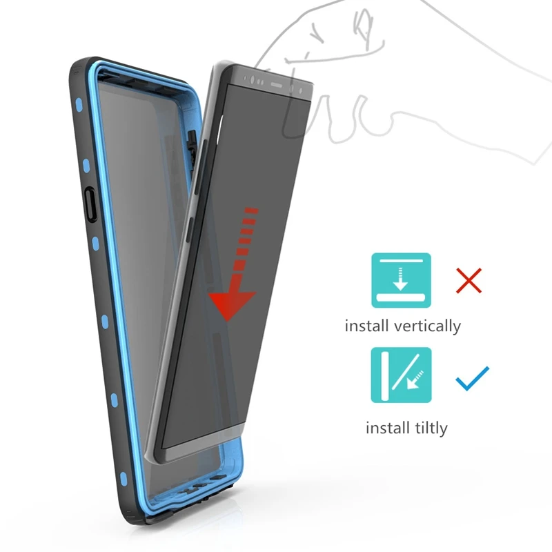 Note 9 Waterproof Case for Samsung Galaxy Underwater Cover Swimming Diving Surfing Full Bag |
