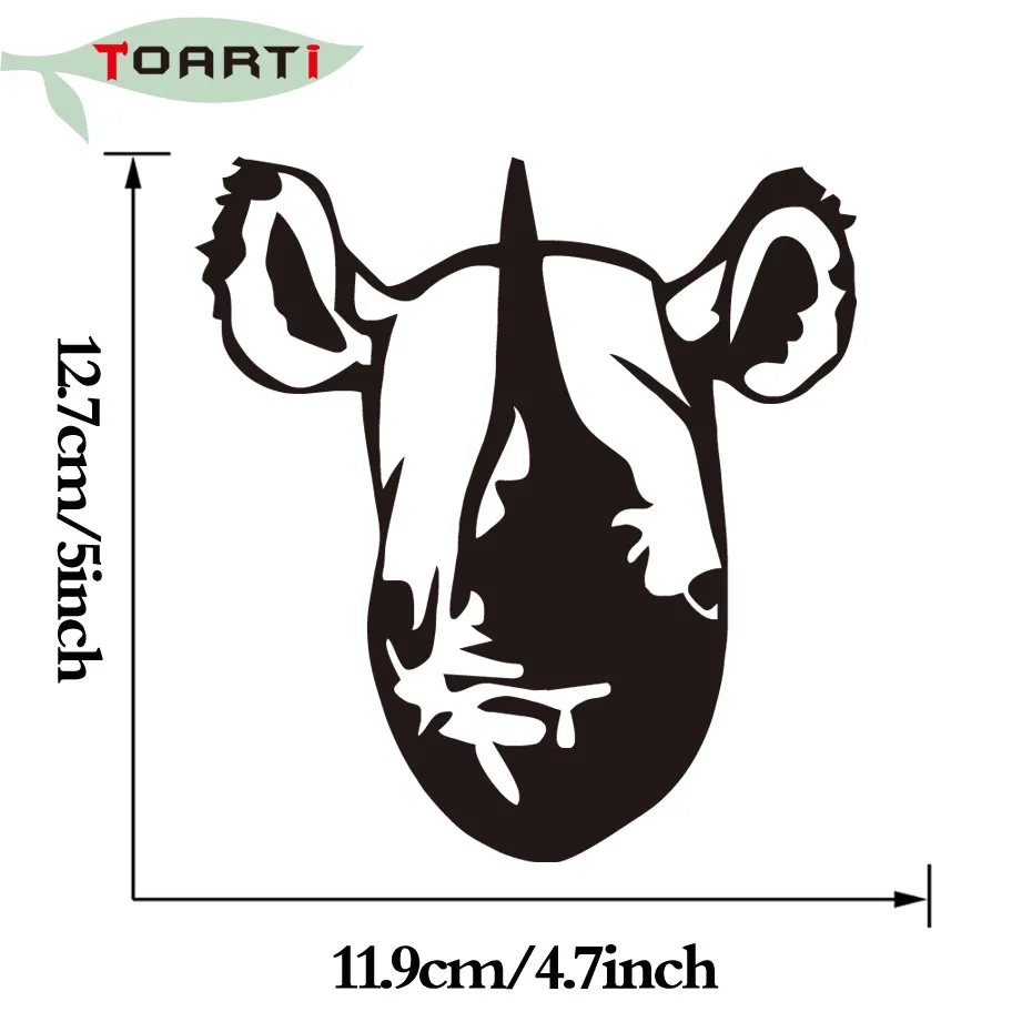 Голова носорога виниловая наклейка на автомобиль Креативный дизайн авто