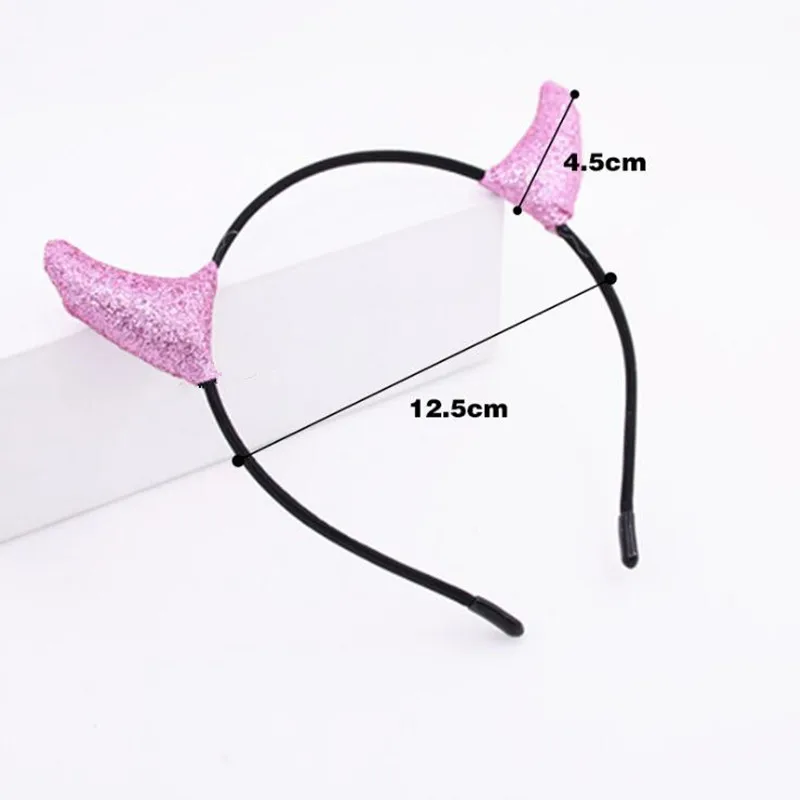 

Women Girls Bright Powder Devil Horn Headband Kids Adults Headdress Hair Accessories Wedding Party Supplies Christmas Halloween