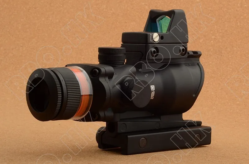 Тактический в стиле ACOG 4x32 красный точка прицел красные оптоволоконные оптики и Красный точка прицел охота
