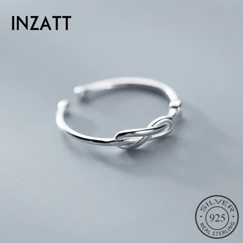 INZATT Настоящее серебро 925 пробы геометрическое минималистичное циркониевое