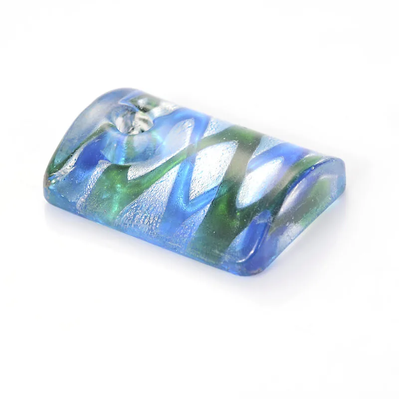 Хит продаж прямоугольное ожерелье с подвеской из муранского стекла украшение в