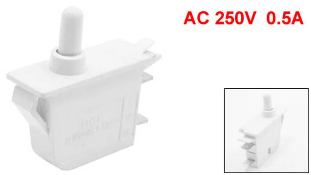 Белый пластик 250VAC 0.5A Мгновенный Переключатель для Refigerator SPST 1NO 1NC 10 шт | Бытовая