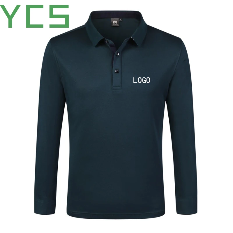 YCS Store custom85% хлопок, рубашка поло с длинным рукавом для мужчин/женщин, пользовательское имя текста, персонализированное сообщение или изображение для рубашка-поло унисекс