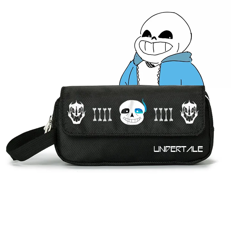 13 Игра Undertale Frisk Sans Скелет принт канцелярские принадлежности Sotrage сумка ручка чехол большой холщовый чехол для карандашей школьные сумки органайзер для путешествий - Цвет: 13