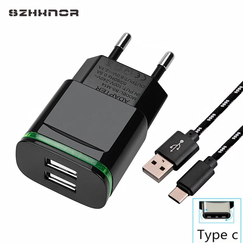 Настенное зарядное устройство USB Type c для Xiaomi mi A1 A2 6 6X 7 black shark zuk z2 2 pro ZTE axon mini Nubia N1 Z11