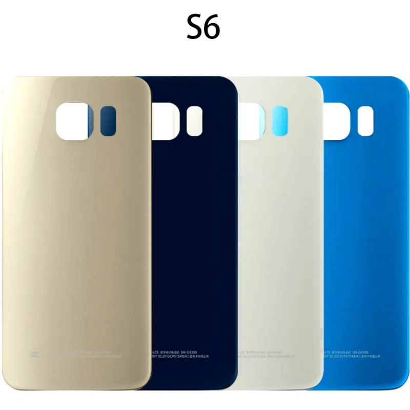 Для samsung Galaxy S6 G920F задняя крышка батарейного отсека задняя крышка корпуса чехол для samsung S6 G920 запасная крышка батарейного отсека