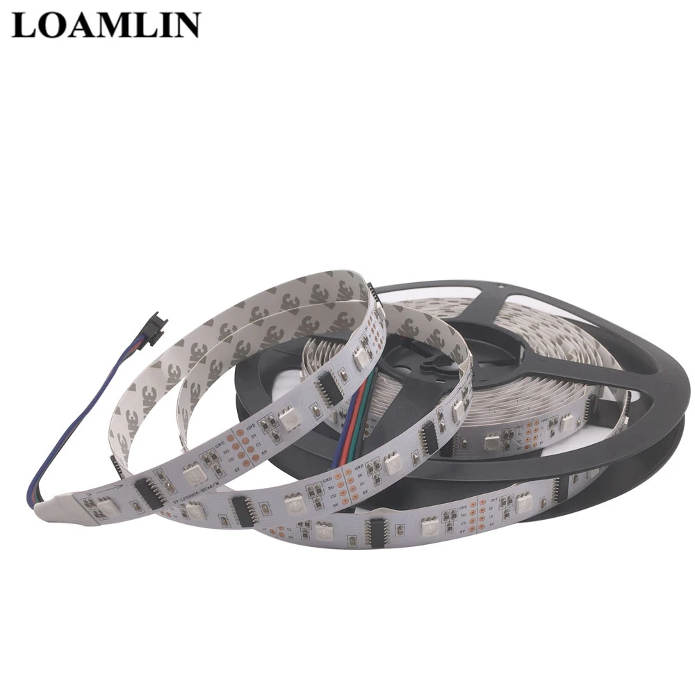 Светодиодная Пиксельная лента LPD8806 5050 RGB DC5V 32/48 Светодиодный 52/60Led s/m 1 м/5 м (1 чип IC 2)