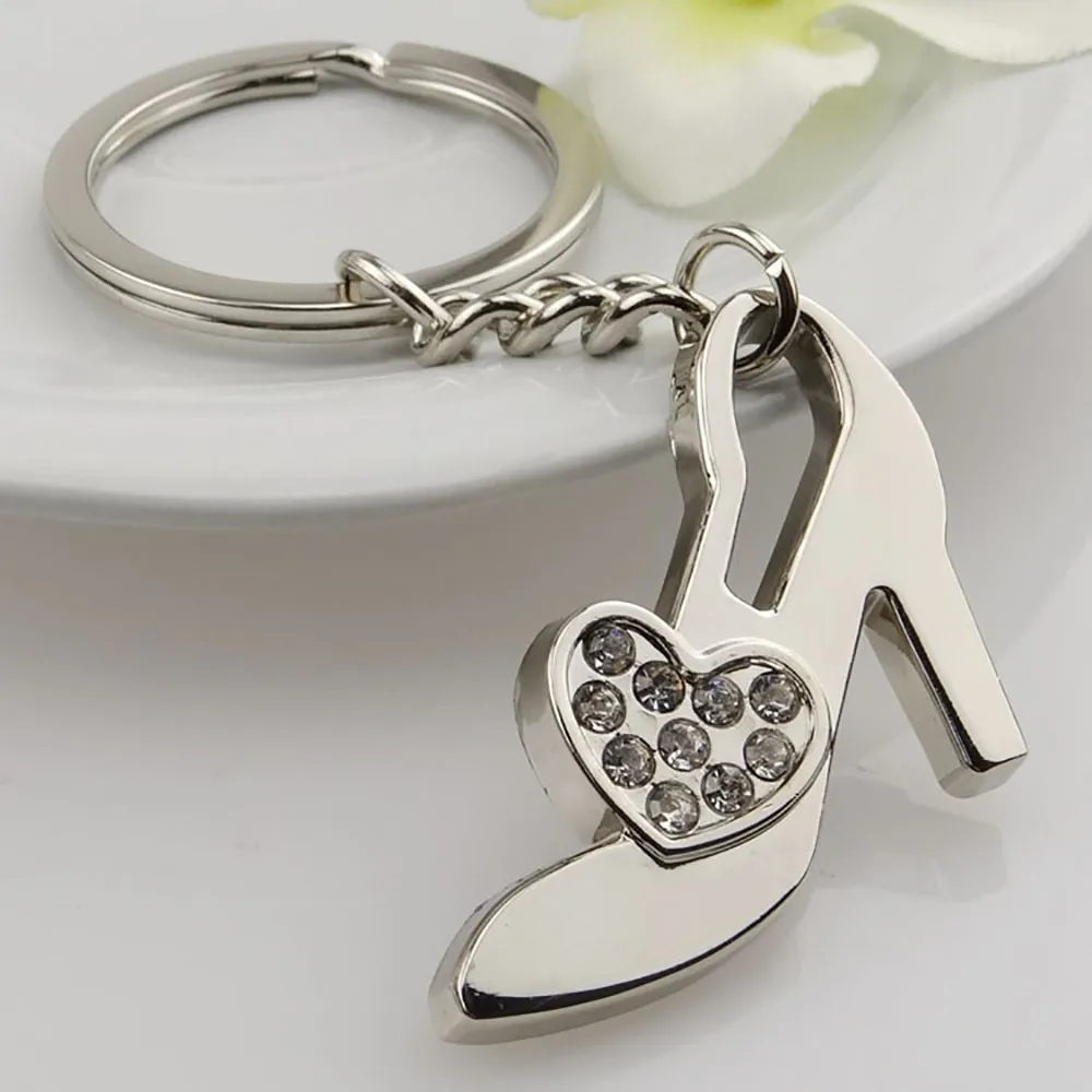 2019 Hot Sale 1pcs High Heels Model Rhinestone Tassel Keychain Handbag Car Key Pendant For Gift Drop shipping | Украшения и