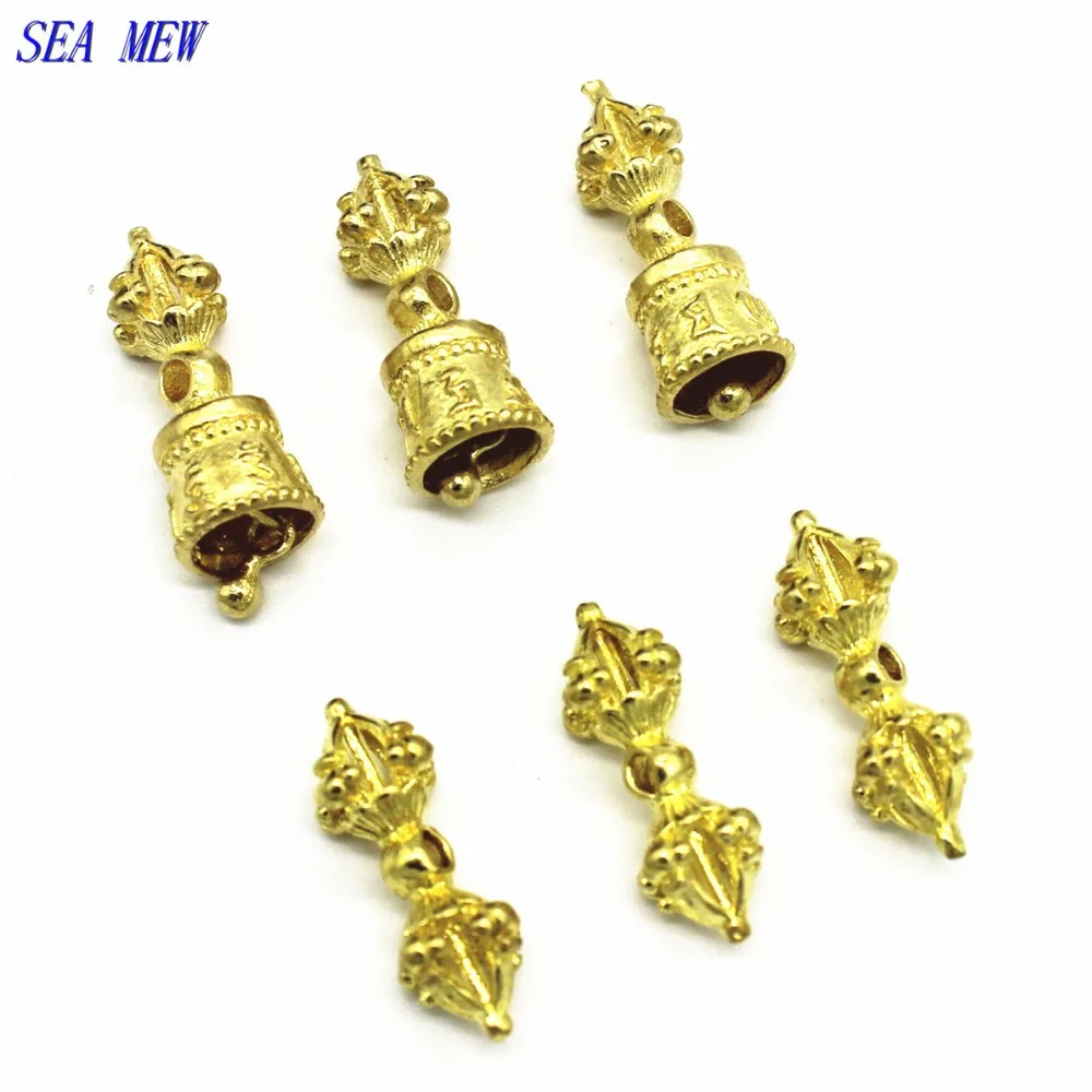 SEA MEW 5 комплектов 8*20 мм винтажные Тибетские буддийские чистые латунные