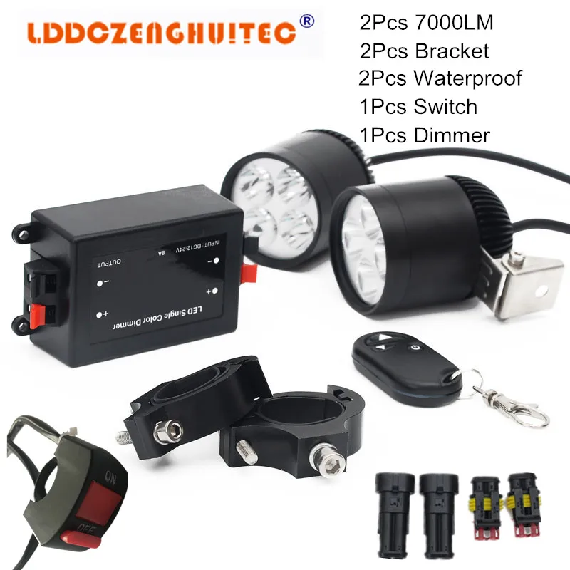 LDDCZENGHUITEC универсальные мотоциклетные фары Противотуманные U3 светодиодный