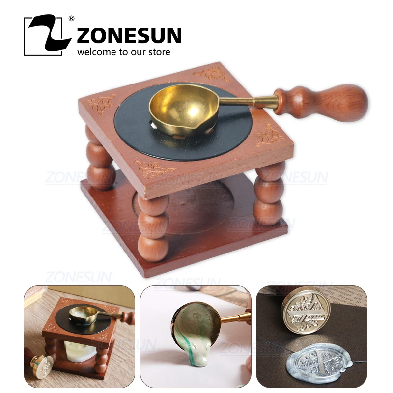 ZONESUN штампов сургучная печать бусины палочки Теплые воск клея плавления печи