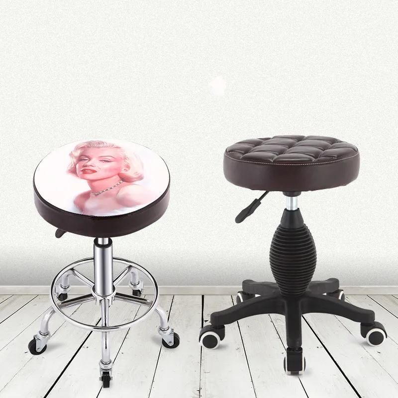 

Multifunction Salon Chair Lifted Cosmetology Makeup Chairs Ergonomics Leisure Bar Chair Rotated Manicure and Haircut Stool