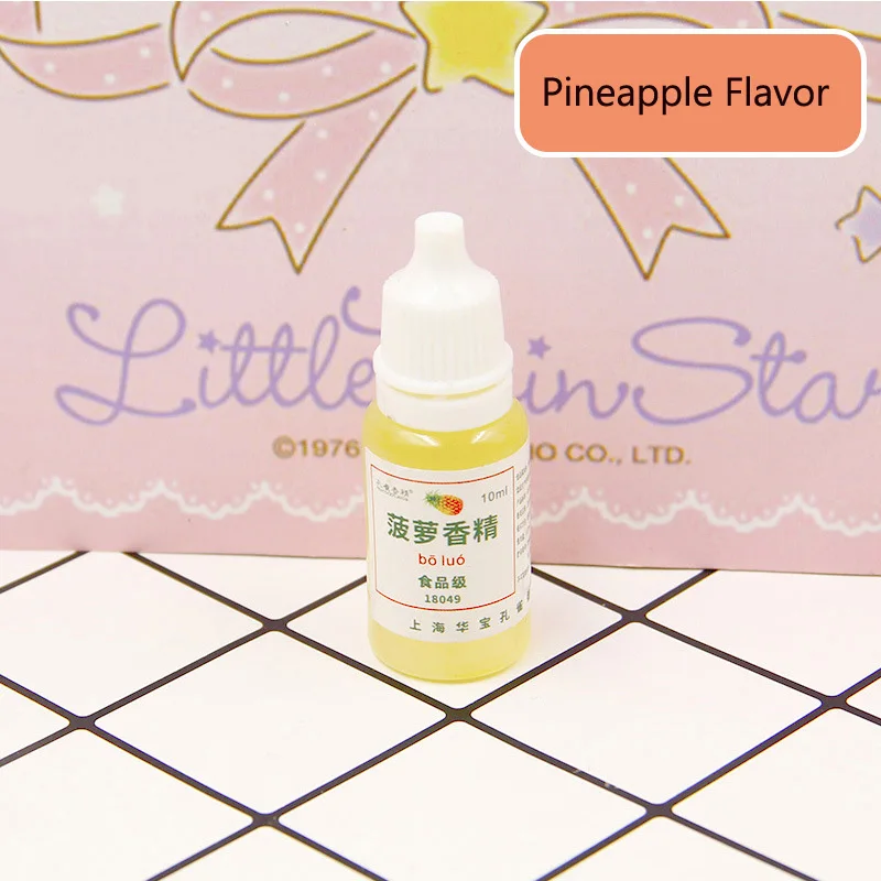 Pineapple Flavor 10 мл слайм съедобный вкус DIY игрушки для детей моделирование глина запах сладкий ананас клубника ароматы слизи материал детский подарок - Цвет: Pineapple Flavor
