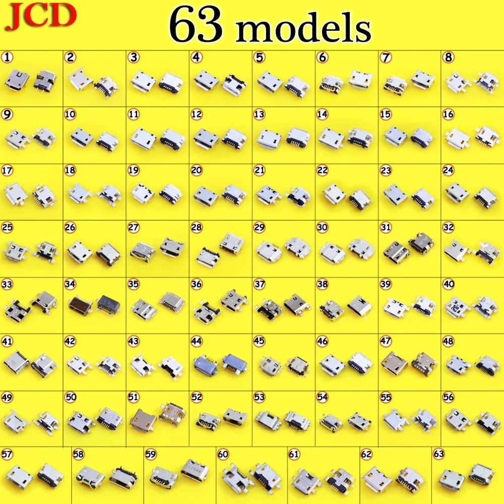 

JCD 63 models for samsung Micro USB 5 Pin 7 pin 11 pin jack tail socket micro usb Connector port sockect for Lenovo / for xiaomi