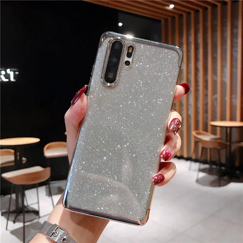 Роскошный блестящий чехол для телефона Huawei honor 7A 7X8 8X 8A Max 9 9i 10i 20i V 10 Lite 20 Pro Play Мягкий силиконовый чехол с блестками - Цвет: Sliver