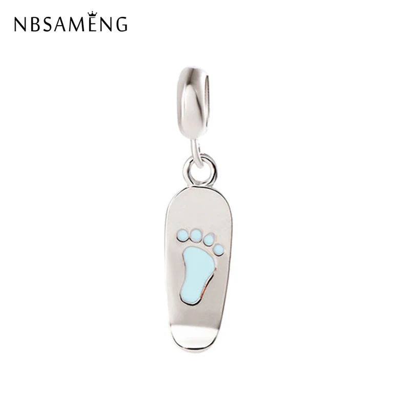 

New Authentic 100% 925 Sterling Silver Bead Charm Footprint Skateboard Pendant Charms Fit Bracelets Women Diy Jewelry